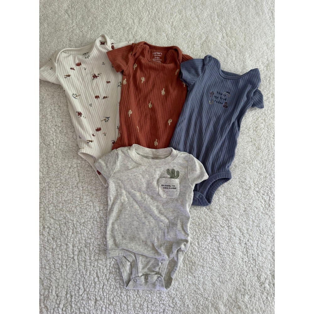 Carter's Bodysuits Kids 3-6 Months Multicolor Excellent